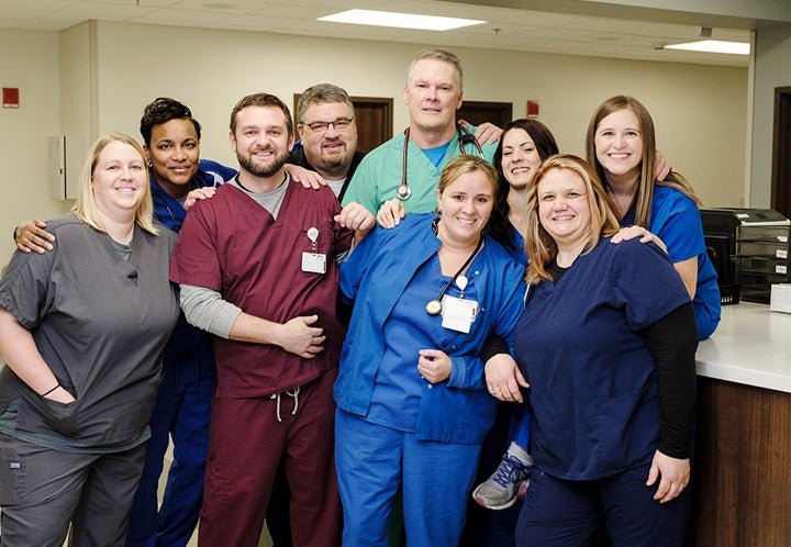 Group of physicians and nurses