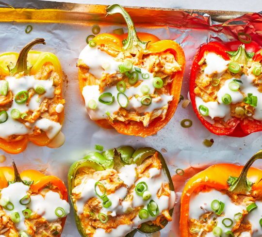 Buffalo Chicken Stuffed Peppers