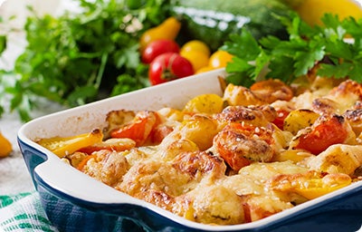 Zucchini Tomato Breakfast Bake