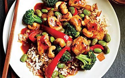 Honey Cashew Chicken Stir Fry