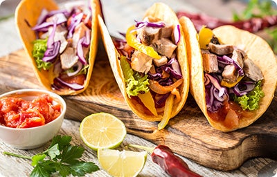 Turkey Tacos with Cabbage Slaw