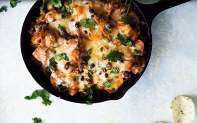 Sweet Potato & Black Bean Enchilada Skillet