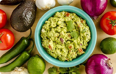 Fresh Guacamole with Jicama Chips