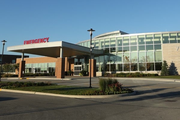 Check-in to the emergency room at Diley Ridge in Canal Winchester, Ohio.