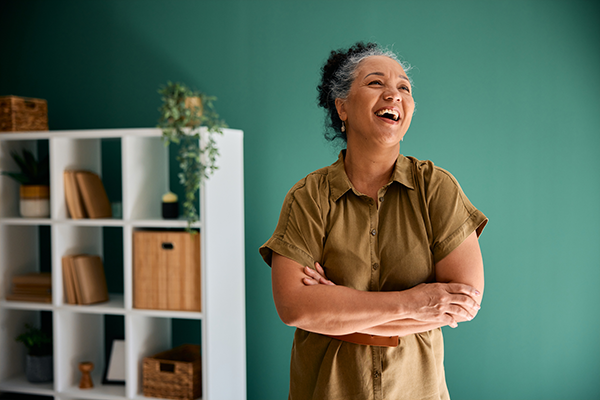 woman smiling