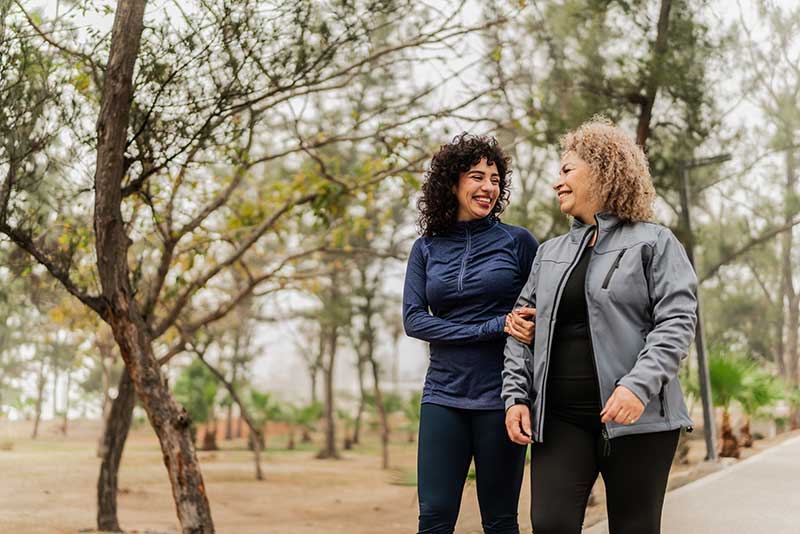 Two Women Walking