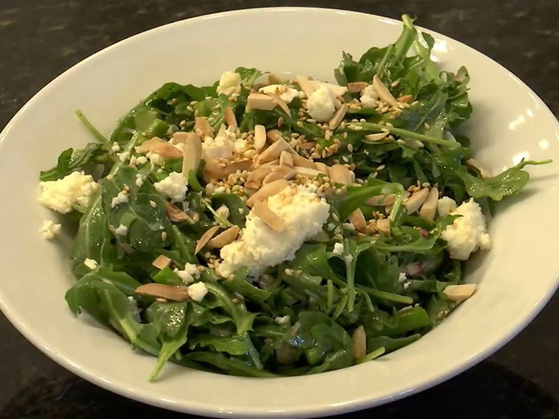 Sesame & Almond Asparagus Salad