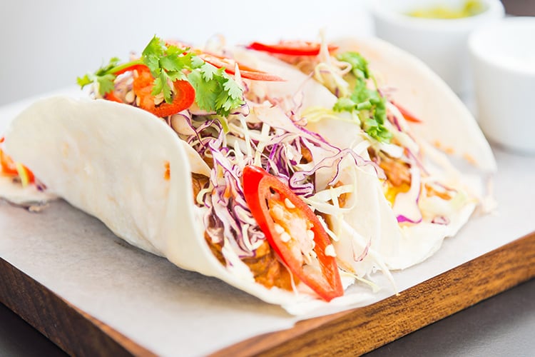 Turkey Tacos with Cabbage Slaw