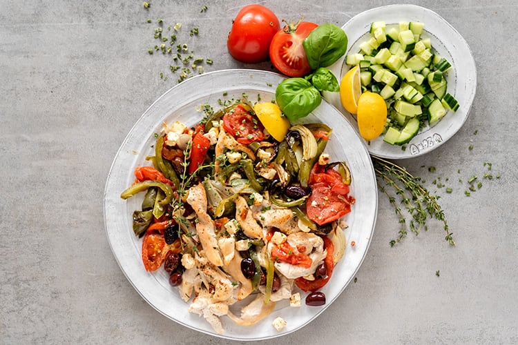Sheet Pan Greek Chicken with Veggies