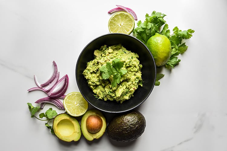 Fresh Guacamole with Jicama Chips