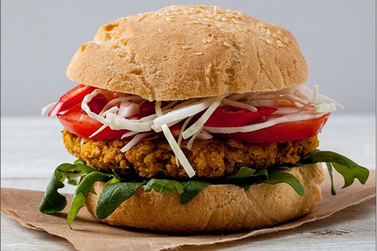 Falafel Burgers with Greek Yogurt Sauce