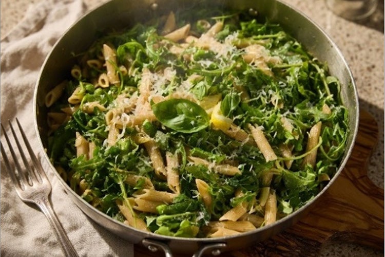 SPRING PASTA with PEAS, ARUGULA, and ASPARAGUS